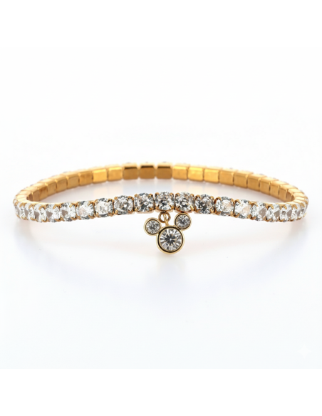 Bracelet Doré Mickey Cristal