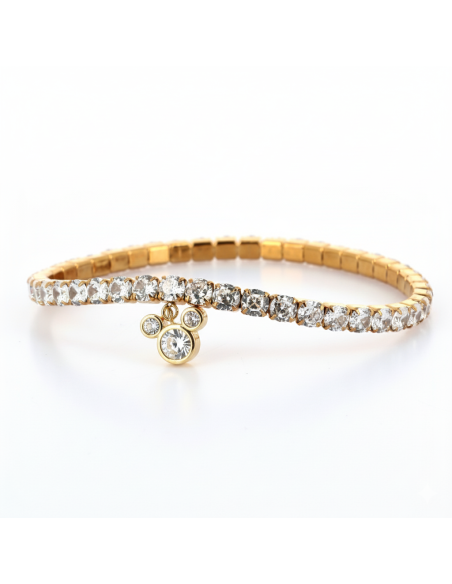 Mickey Gold Crystal Bracelet