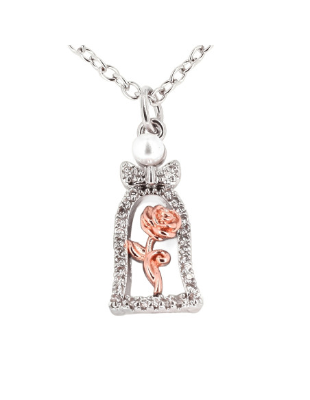 Collier Rose Éternelle Argenté