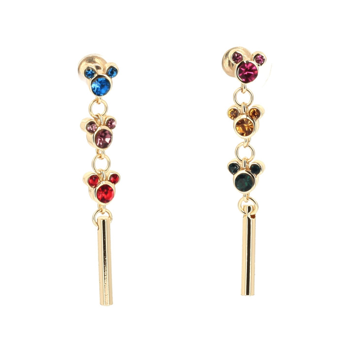 Boucles d’Oreilles Gemmes Multicolores Mickey