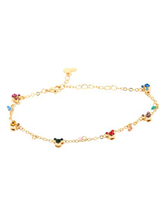 Bracelet Gemmes Multicolores Mickey