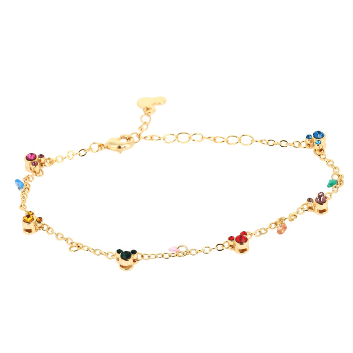 Multicolor Gem Mickey Bracelet