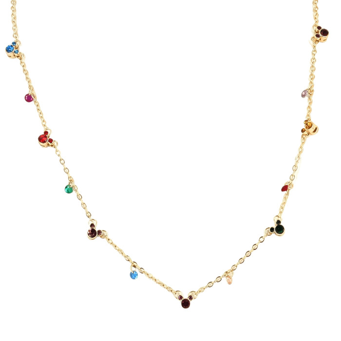 Collier Gemmes Multicolores Doré