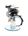Dragon en Verre Noir Magique