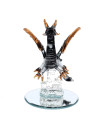 Black glass dragon figurine