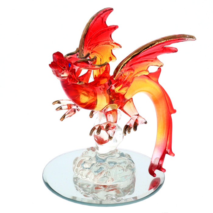 Dragon en Verre Rouge Magique