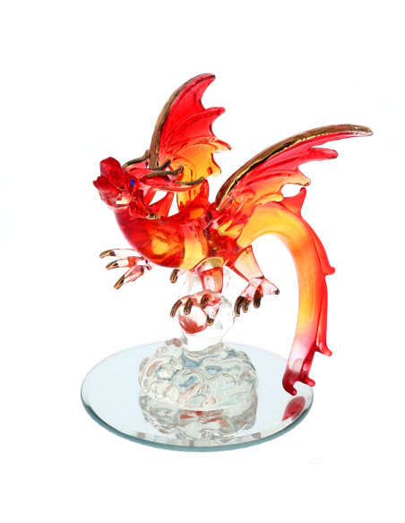 Dragon en Verre Rouge Magique