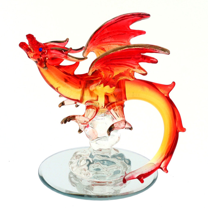 Dragon en Verre Rouge Magique