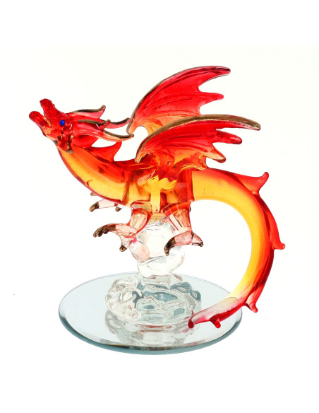 Dragon en Verre Rouge Magique