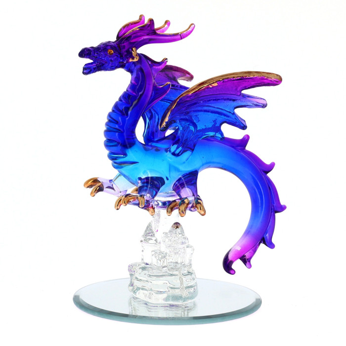 Blue Magic Glass Dragon