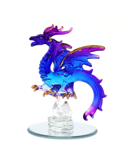 Dragon en Verre Bleu Magique