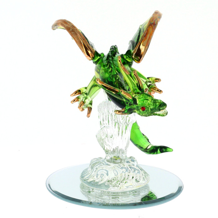 Dragon en Verre Vert Magique