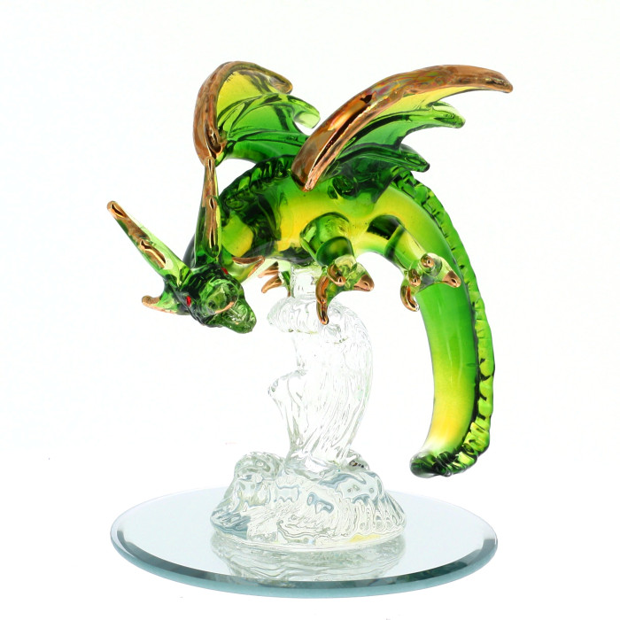 Dragon en Verre Vert Magique