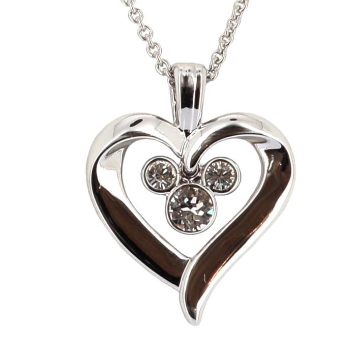 Collier Cœur Mickey Argenté