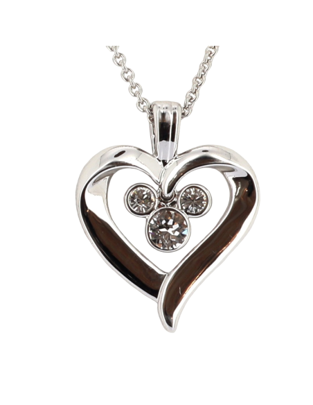 Collier Cœur Mickey Argenté