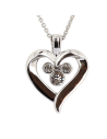 Silver Mickey Heart Necklace