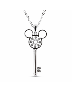 Silver Mickey Key Necklace