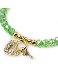 Key Heart Bead Bracelet 2