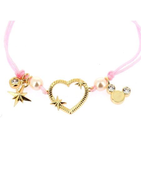 Bracelet Rose Mickey & Étoiles