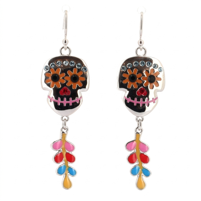 Colorful Calavera Earrings