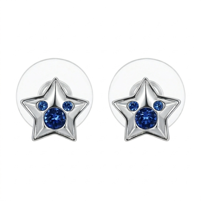 Boucles d’Oreilles Étoile Bleue