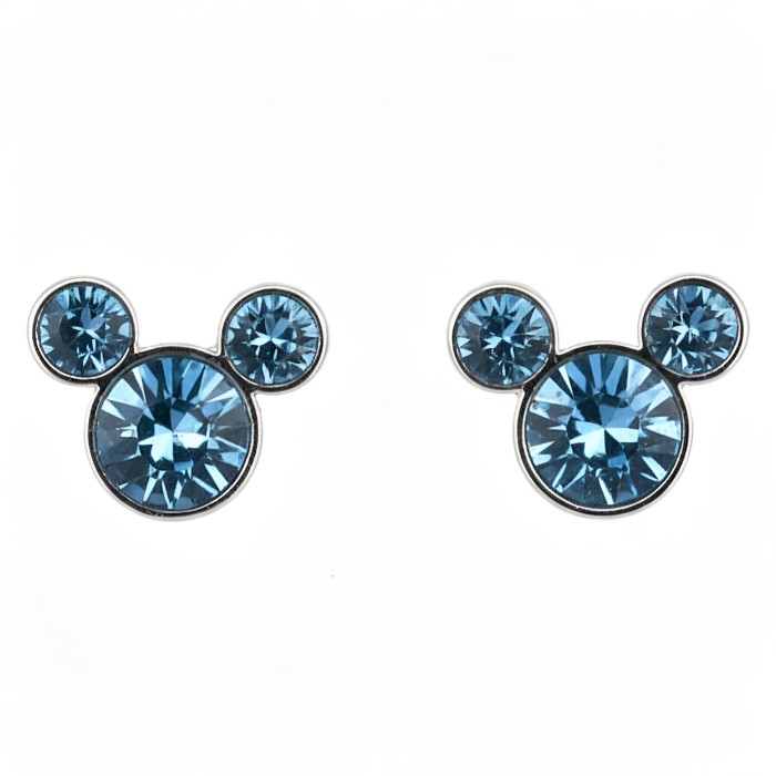 Mickey Icon Aquamarine Earrings