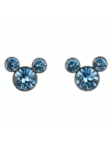 Boucles d’Oreilles Icône Mickey Aquamarine