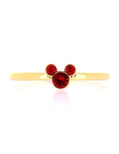 Bague Mickey Cristal Rouge