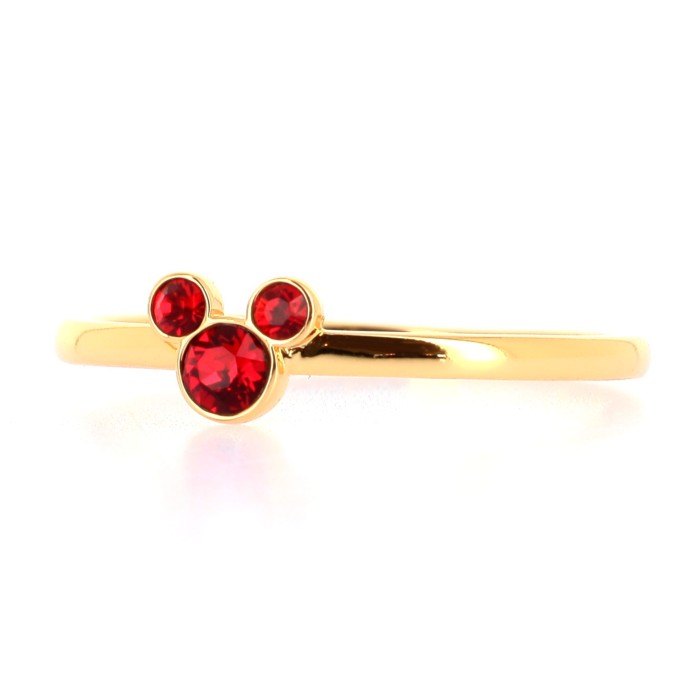 Bague Mickey Cristal Rouge