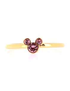 Mickey Light Pink Crystal Ring