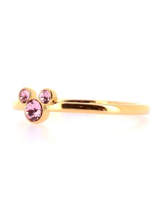 Mickey Light Pink Crystal Ring 2