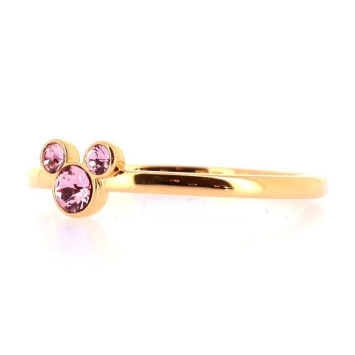 Mickey Light Pink Crystal Ring