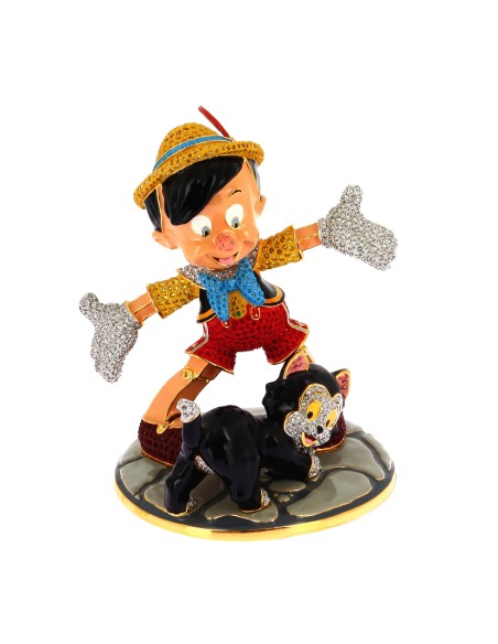 Pinocchio & Figaro Crystal Figurine