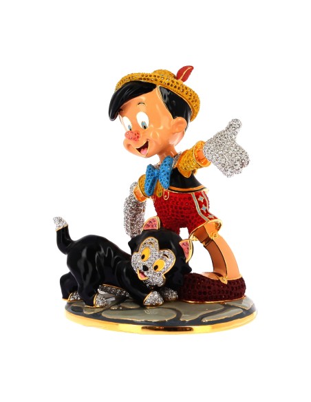 Pinocchio & Figaro Crystal Figurine