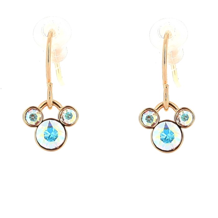 Mickey Iridescent Crystal Drop Earrings