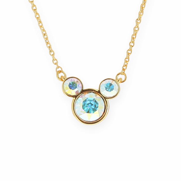 Mickey Iridescent Crystal Necklace