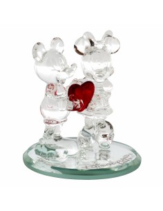 Figurine Mickey et Minnie Cœur 2