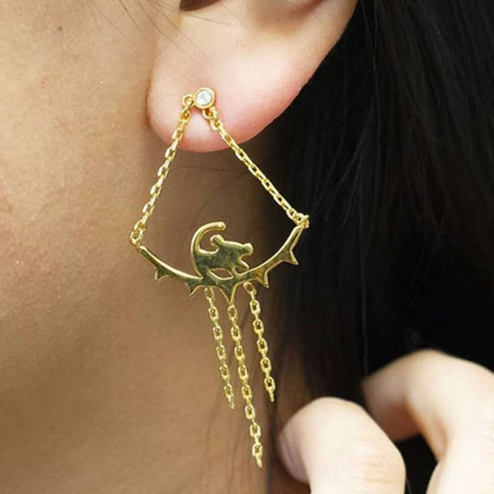 Boucles d'oreilles triangle Roi Lion