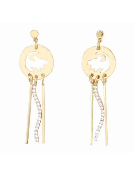 Boucles d'oreilles pendante Roi Lion
