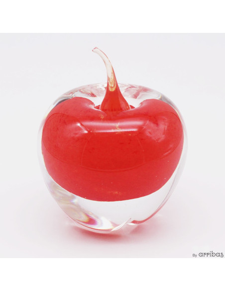 Red apple in glass
