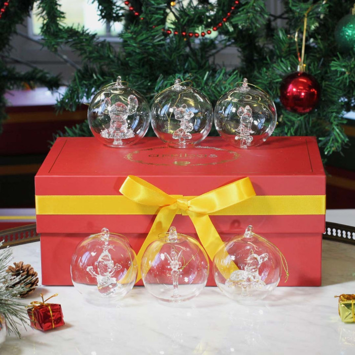 Coffret n°3 boules de Noël personnages Disney