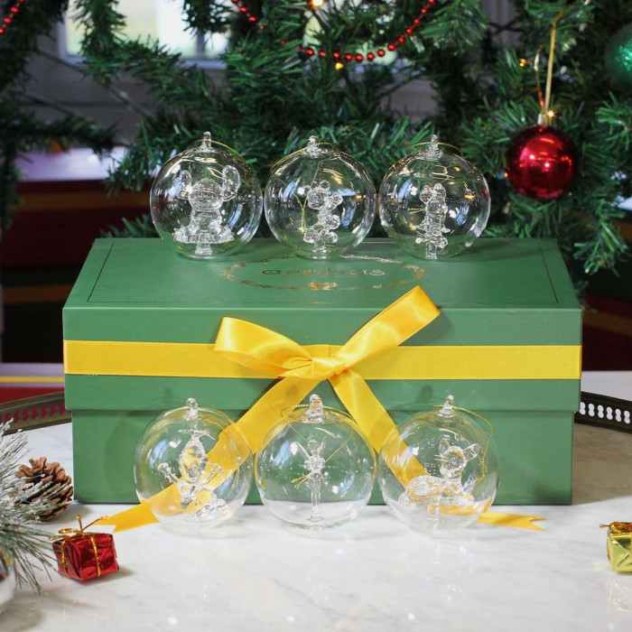 Coffret n°3 boules de Noël personnages Disney