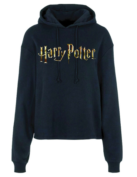 Hoodie noir Harry Potter logo doré