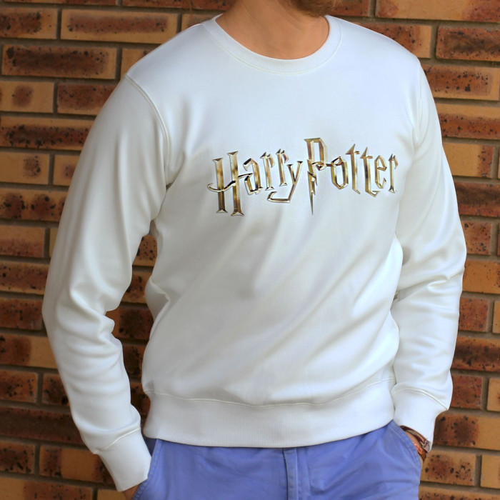 Sweatshirt Blanc Logo Harry Potter