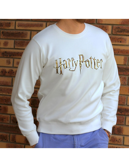 Sweatshirt Blanc Logo Harry Potter