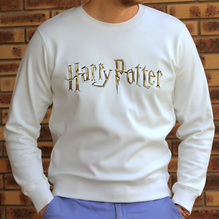 Sweatshirt Blanc Logo Harry Potter