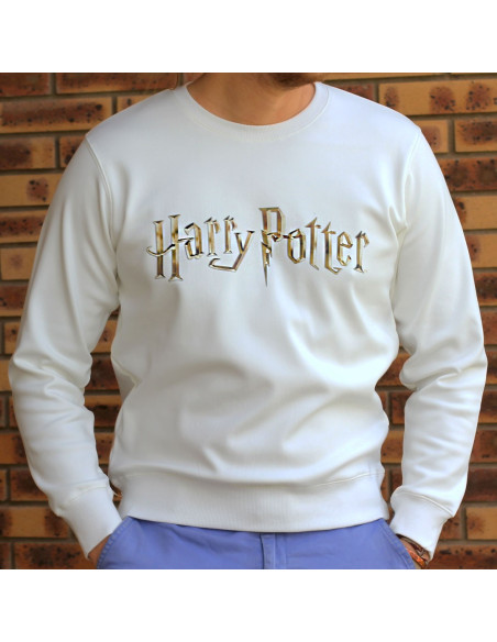 Sweatshirt Blanc Logo Harry Potter