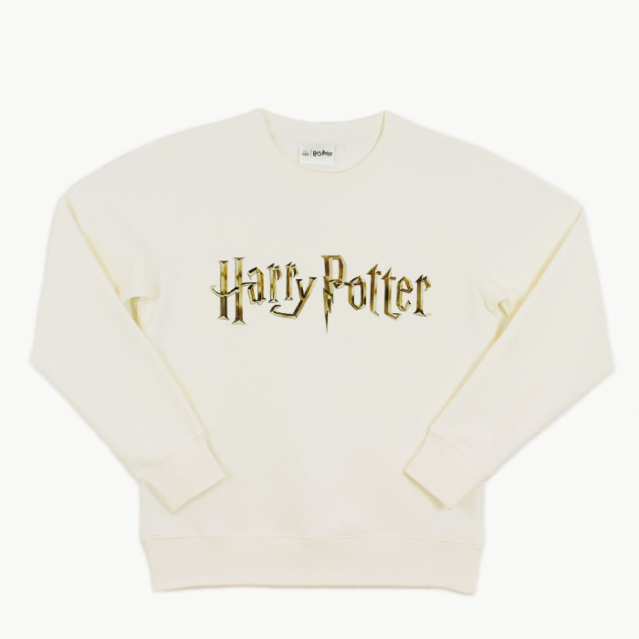 Sweatshirt Blanc Logo Harry Potter