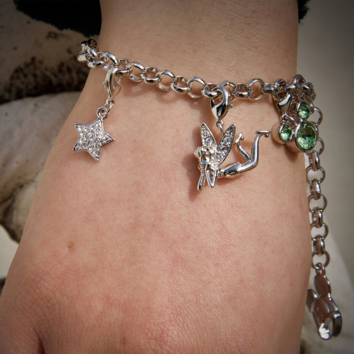 Bracelet avec 3 Charms Fée Clochette