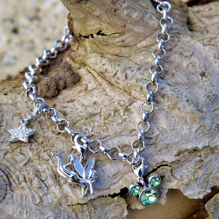 Bracelet avec 3 Charms Fée Clochette